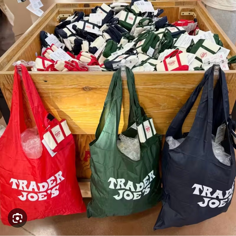Trader Joe's Reusable Shopping Bag Available in Red, Green, Blue